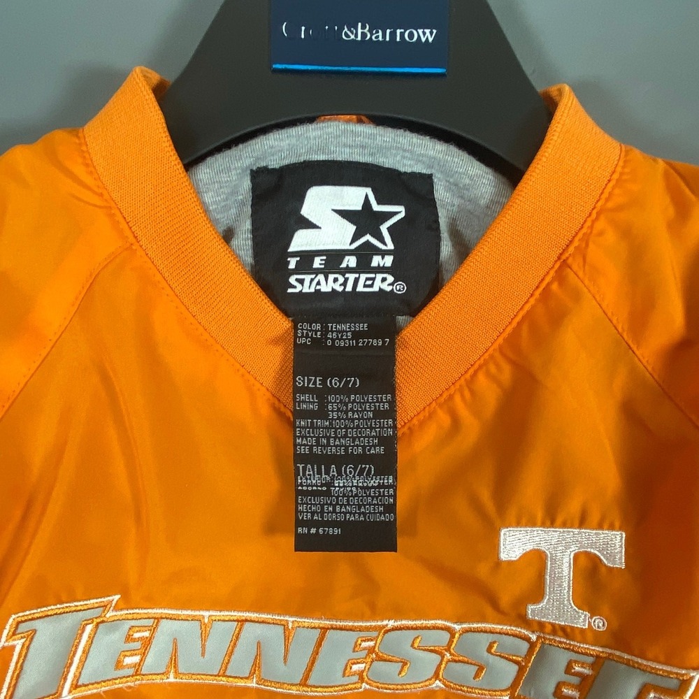 Starter Tennessee Volunteers Pullover Jacket Youth Size 6/7 Orange Windbreaker - Picture 7 of 11